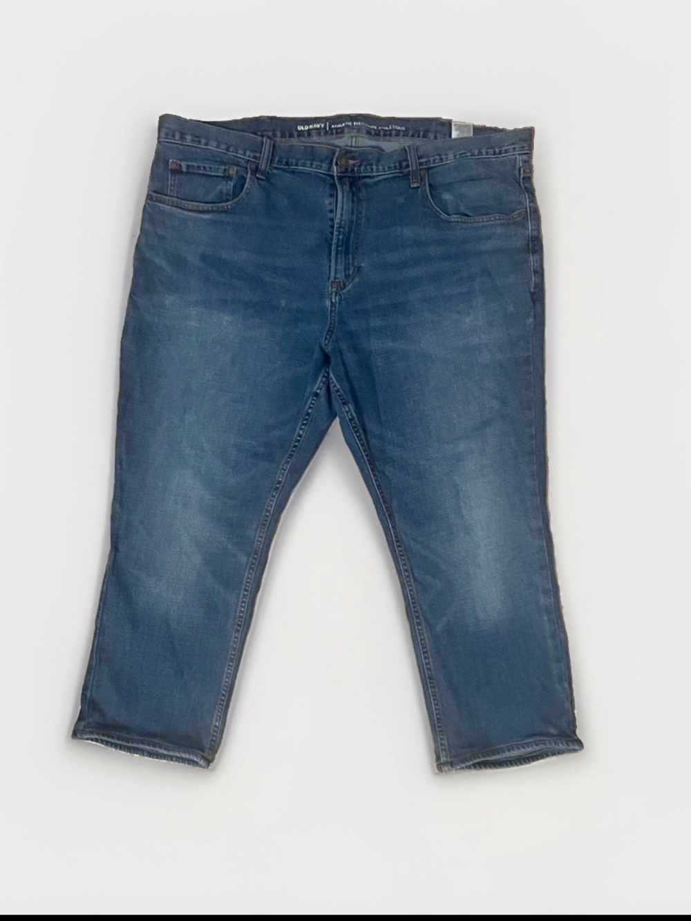 Old Navy Men's Washed Blue Athletic Fit Jeans 42x30 EUC